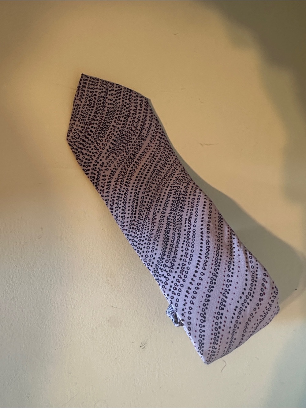 Lavender Silk Tie with Swirl Dot Pattern
